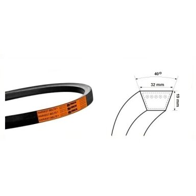 HARVEST BELTS diržas kombainams D/H-4120 CL  653062.0